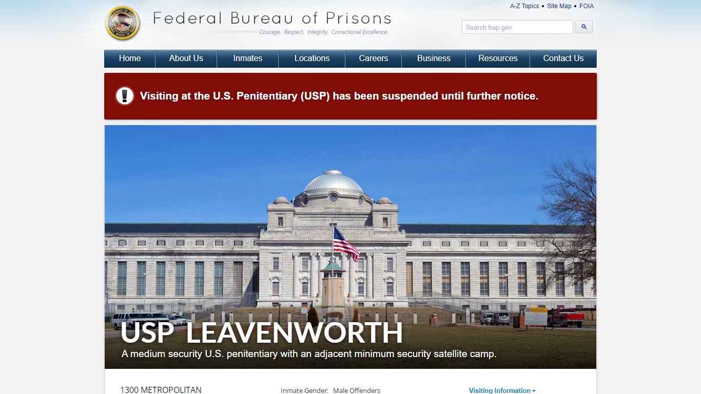 USP Leavenworth - Federal Bureau of Prisons